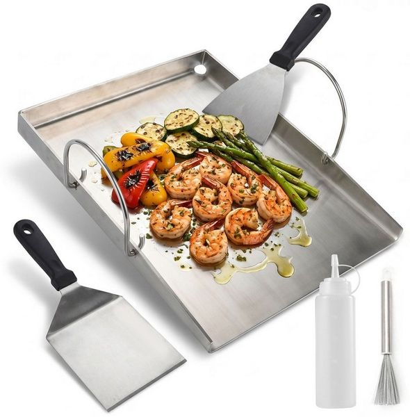 Nettlife Grillschale BBQ Outdoor Antihaft-beschichtete Grillpfanne leicht zu reinigen, für Fleisch Gemüse ideal für Gasgrill Holzkohlegrill Elektrogrill