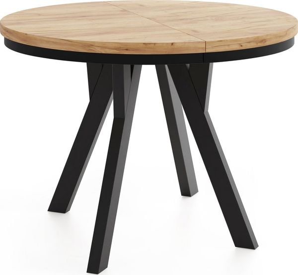 WFL GROUP Esstisch Strato Black (vier Größen – 80/90/100/100 cm, ausziehbar auf 160/190/140/200 cm), platzsparender Tisch für kleine Küche, Esszimmer oder Wohnzimmer