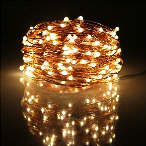 Merry 2024 LED-Lichterkette LED-Lichterkette,LED Dekolicht,Weihnachtsdeko, Kupferdraht,Innen/Außen