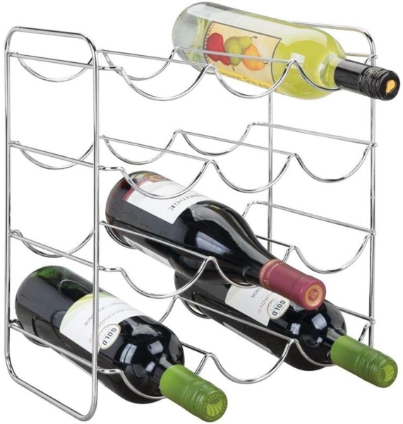 Weinregal Flaschenregal Weinhalter 12 Flaschen mDesign 4 Ebenen Flaschenhalter