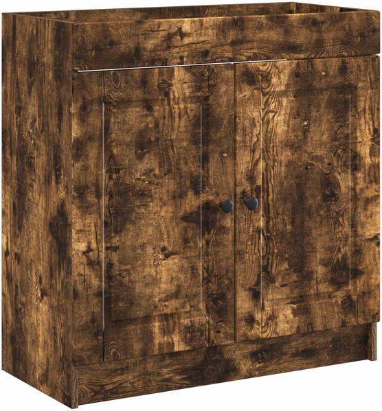 vidaXL Unter dem Waschbecken Badschrank Geräucherte Eiche 890079