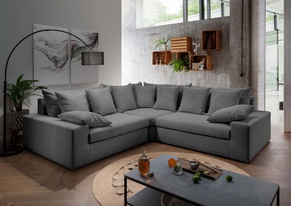 Benformato Avellino Sofa: Luxuriöses Ecksofa mit Breitcord-Bezug und Flexibilität für Ihr Zuhause