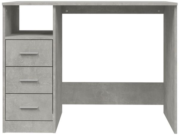 vidaXL Schreibtisch mit Schubladen Betongrau 102x50x76cm Holzwerkstoff 823036 Bild 6