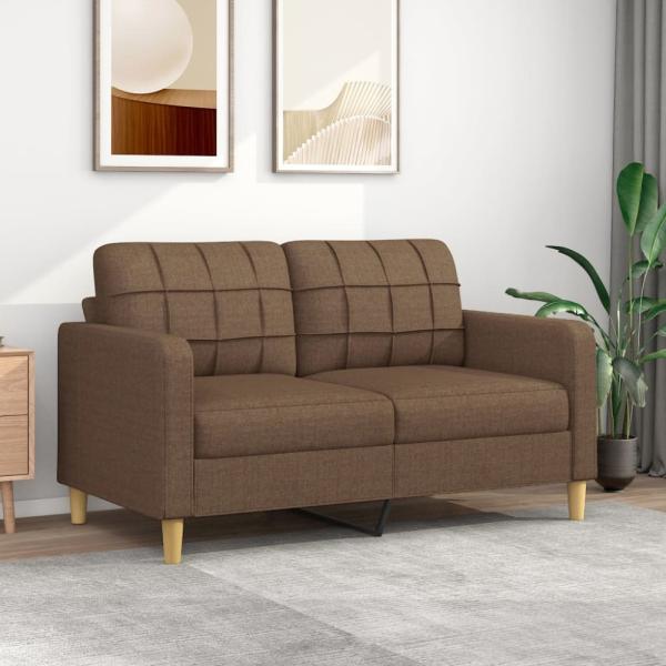 vidaXL 2-Sitzer-Sofa Braun 140 cm Stoff 359094