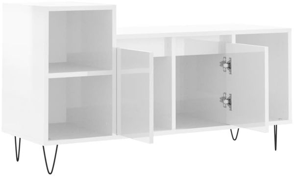 vidaXL TV-Schrank Hochglanz-Weiß 100x35x55 cm Holzwerkstoff 831318 Bild 6