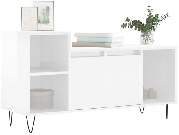 vidaXL TV-Schrank Hochglanz-Weiß 100x35x55 cm Holzwerkstoff 831318 Bild 3
