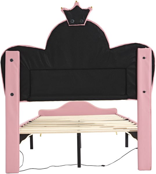Doppelbett 140x200cm, mit 3 Schubladen, Ablage & Klapptür, Kiefernholz, weiß/grau Bild 9