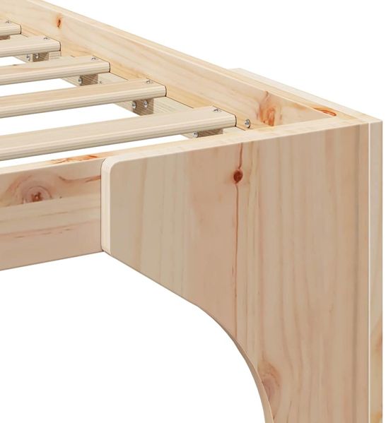 vidaXL Bettrahmen Braun 120 x 200 cm Massives Kiefernholz 872989 Bild 8