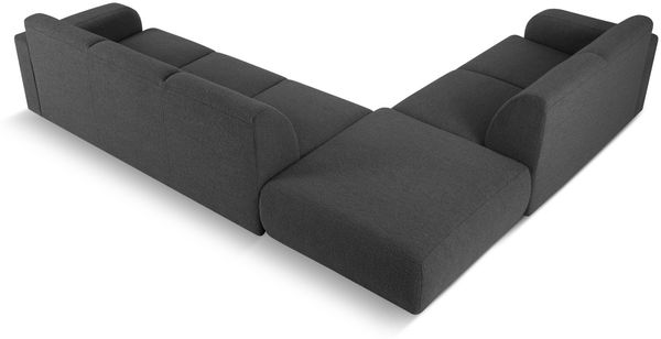 Micadoni Ecksofa Molino 6-Sitzer Links Boucle Dunkelgrau Bild 3