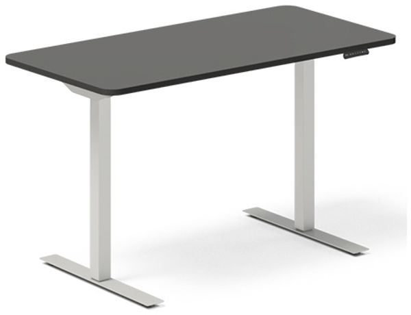 Höhenverstellbarer Tisch DNA Anthrazit 1400x800 mm 2-beinig/weiß