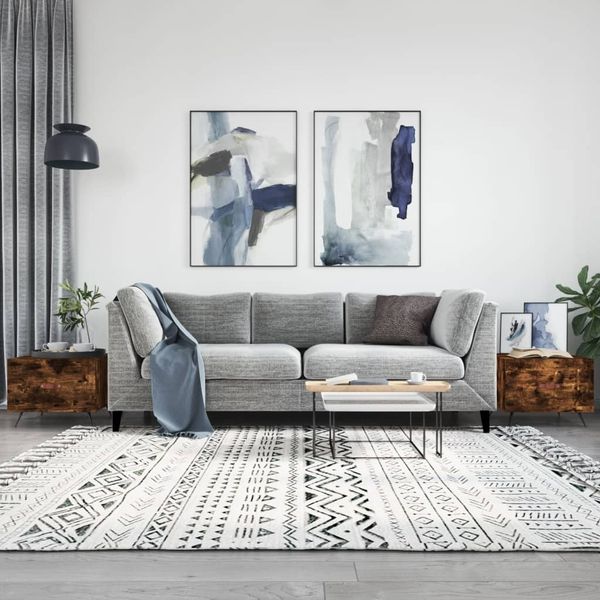vidaXL Couchtische 2 Stk. Räuchereiche 50x50x40 cm Holzwerkstoff 829343
