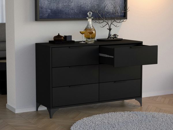 Beautysofa Kommode HOME 6S mit 6 Schubladen (verschiedene Farben), Breite: 120 cm