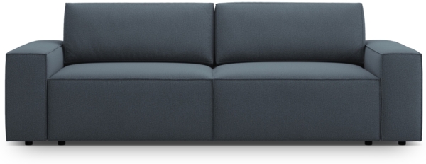 Micadoni Schlafsofa Jodie 3-Sitzer Strukturierter Stoff Blau