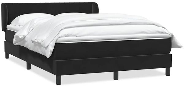 vidaXL Boxspringbett mit Matratze Schwarz 160x210 cm Samt 3317699