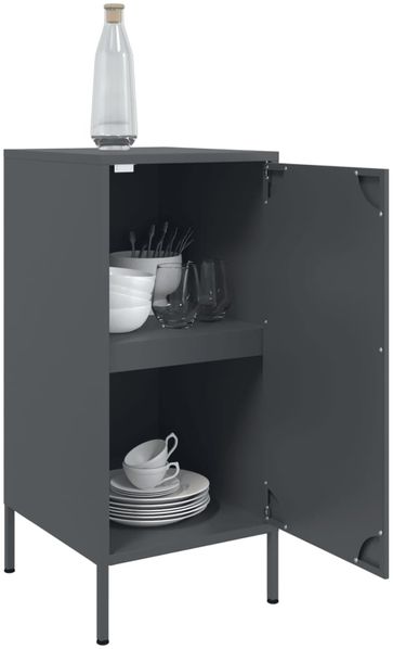 vidaXL Sideboard Anthrazit 36x39x79 cm Stahl 843016 Bild 5