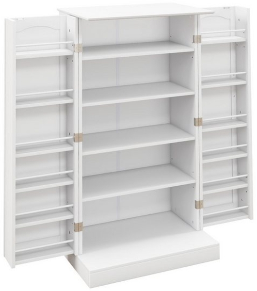 KOMFOTTEU Vorratsschrank Küchenschrank mit Türen,verstellbaren Regalen & Metallgriffen Bild 4