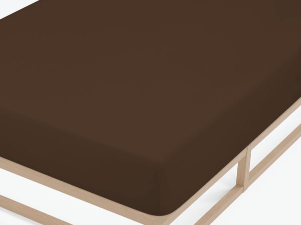 biberna Feinjersey-Spannbetttuch 0077144, topas / mocca, 1x 180x200 cm - 200x200 cm