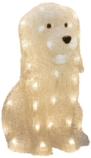Konstsmide LED Acryl Hund sitzend Außen 40 warmweiße Dioden