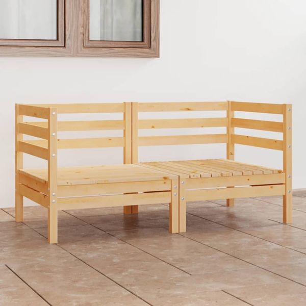 vidaXL 2-Sitzer-Gartensofa Kiefer Massivholz 3082387