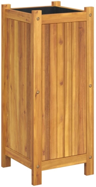 vidaXL Pflanzkübel mit Einlage 31x31x75 cm Massivholz Akazie 366432