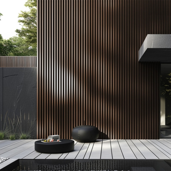 HOME DELUXE WPC Fassadenverkleidung DUVAR - Nussbaum 30 m²