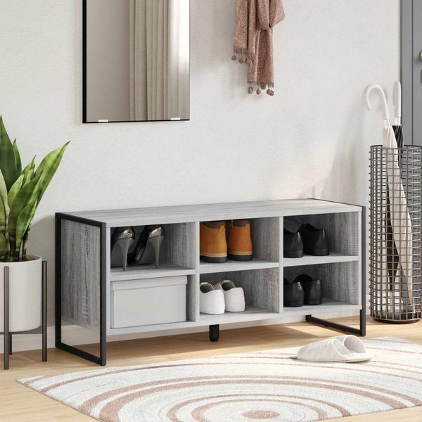 vidaXL Schuhschrank Graues Sonoma 100 x 35 x 44 cm Holzwerkstoff 886453