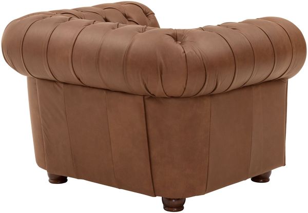 Sofagarnitur 3-2-1 Kath Echtleder (Antikoptik) cognac Bild 3
