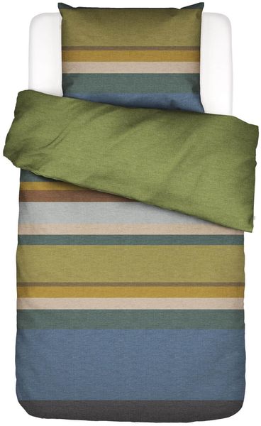 ESSENZA Bettwäsche Kim Green Flanell Brushed Renforcé 135 x 200 + 80 x 80 cm