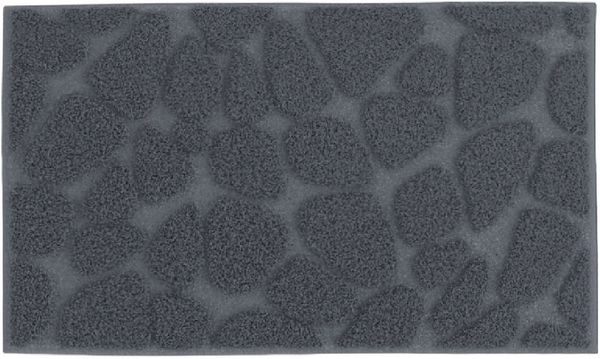Grund Badematte Ashtar, Badvorleger, Badezimmer Teppich, 3D-Design, Höhe 20 mm, rutschhemmend beschichtet, schnell trocknend, Polyester, rechteckig, Hoch-Tief-Design mit organischer Steinoptik, Made in Europe