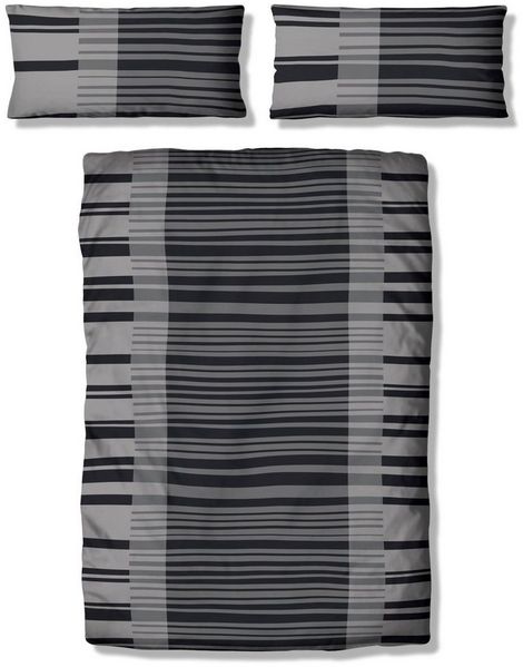 Bruno Banani Bettwäsche Cameo in Gr. 135x200 oder 155x220 cm, Renforcé, 2 teilig, Bettwäsche aus Baumwolle, Bettwäsche im Streifen-Design