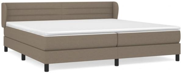 vidaXL Polsterbett mit Matratze Stoff Taupe 200 x 200 cm