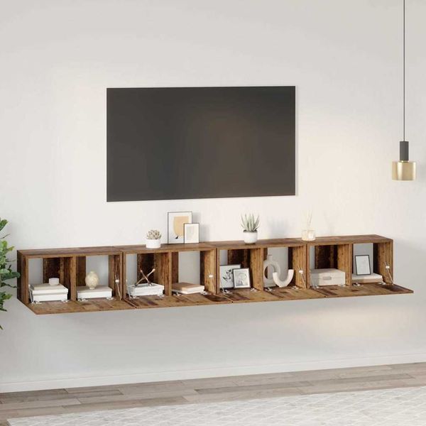 vidaXL TV-Schrankset 4 pcs Altholz 60 x 30 x 30 cm Holzwerkstoff 3393570