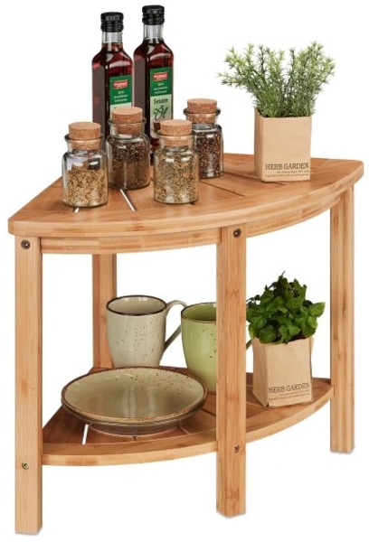 Bambus Eckregal für die Küche 10045682