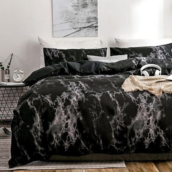 TUWENA Bettwäsche Marmor BettwäSche Set, Modern Microfaser Bettbezug Set mit Kissenbezug