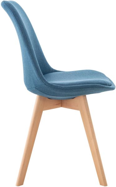 CLP Esszimmerstuhl Linares Mit Buchenholzgestell,blau Stoff Bild 4