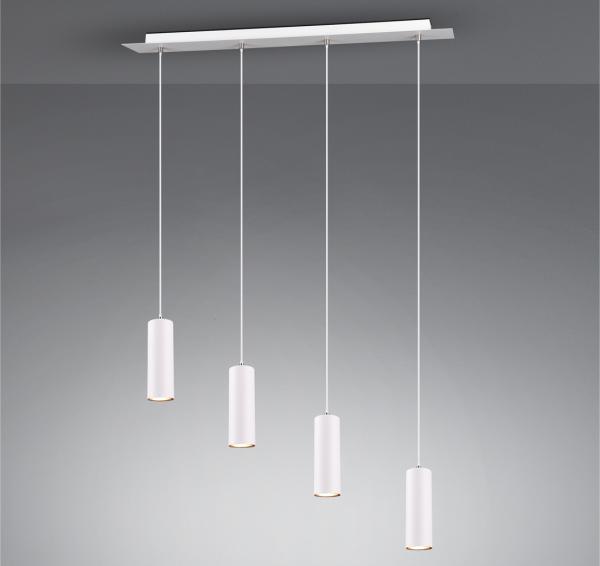 TRIO Leuchten LED Pendelleuchte, Dimmfunktion, LED wechselbar, Warmweiß, modern, mehrflammig hängend über Kochinsel & Kücheninsel, Breite 75cm