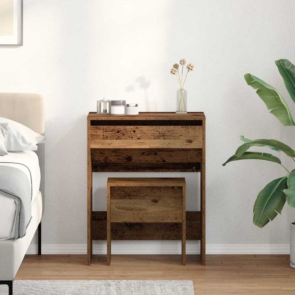 vidaXL Schminktisch mit Speicher Altholz 60 x 40 x 75 cm Holzwerkstoff 868870