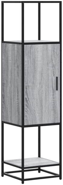 vidaXL Highboard Grau Sonoma 35,5x35x139 cm Holzwerkstoff und Metall 849037