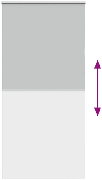 vidaXL Verdunkelungsrollo Hellgrau 100x210cm Stoffbreite 95,7 cm 4011440 Bild 8