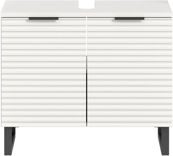 welltime Waschbeckenunterschrank Litica, Breite 70 cm, inkl. Siphonausschnitt, 1 Einlegeboden, 2 Türen Badschrank, Waschbeckenschrank, Badezimmer, Bad-Möbel