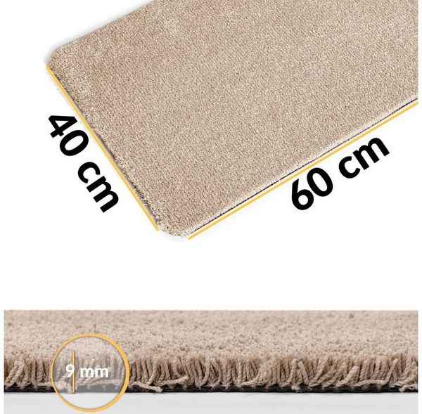 ANRO Badematte SWEET Teppichmatte Badvorleger Fußmatte, Höhe 9 mm, strapazierfähig, schmutzabweisend, wasserundurchlässig, rutschfest, pflegeleicht, PES, Eckig, Textil