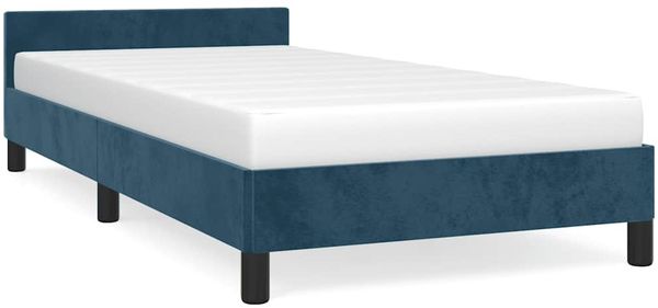 Einzelbettgestell Design für Erwachsene ohne Matratze Dunkelblau 100x200 cm Samt d4360e