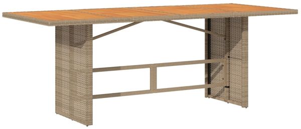 vidaXL 9-tlg. Garten-Essgruppe mit Kissen Beigemischung Poly Rattan 3212717 Bild 3