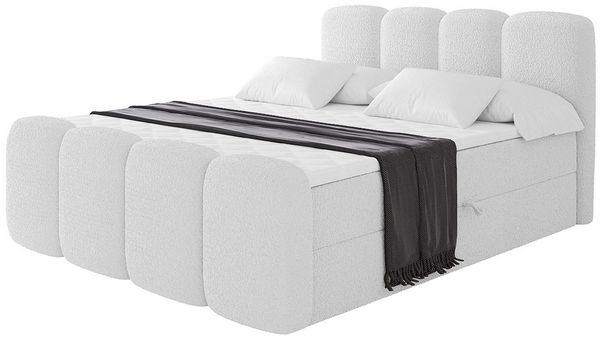 ALTDECOR Boxbett NINA-Z (Multipocket-Matratze H4, H3 Matratze Bonellfederung, Topper, Kopfteil), Doppelbett mit Fußteil