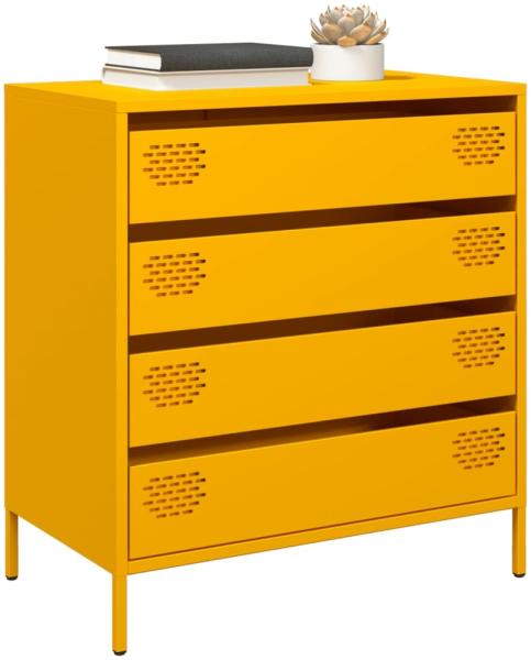 vidaXL Sideboard Senfgelb 68 x 39 x 73,5 cm Kaltgewalzter Stahl 851289