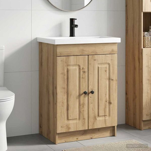 vidaXL Badezimmermöbel-Set Artisan-Eiche 78,5 x 37,5 x 81 cm 3404183