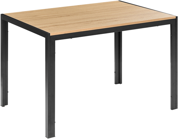 Esstisch MANN Braun Schwarz 120 cm 80 cm