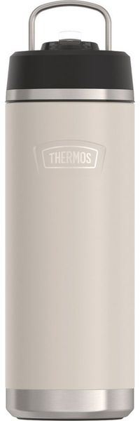 THERMOS Isolierflasche ICON WATER BOTTLE, Edelstahlkörper, spülmaschinenfest, 0,71l, 12h kalt, schappsicher mit einklappbarem Flip-Strohalm