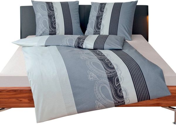 Janine Bettwäsche biber bettwäsche 155x220 warm kuschelig mit reißverschluss sale winter, Biber, 2 teilig, bettwäsche Bordüre grau 155x220 bettwäsche silber gestreift flanell