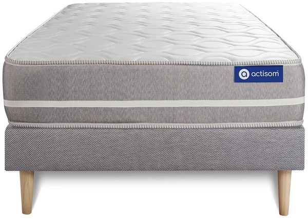 Actimemo touch matratze 80x190cm + Bettgestell mit lattenrost - Dicke : 20cm - Memory-schaum - H3